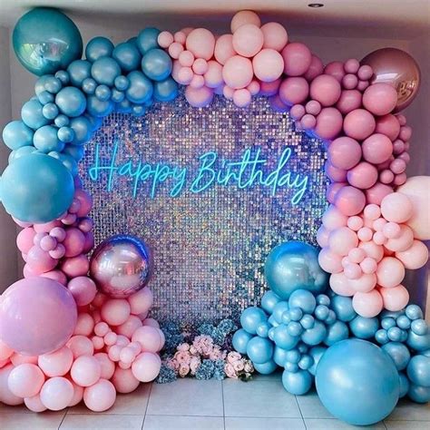 pink blue party decorations|happy birthday pink and blue.